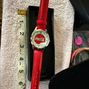 Coca-Cola Red Watch with Silver Accents